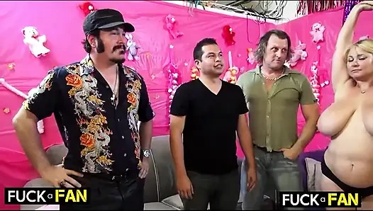 Carlos Rams Siri's Jugs As Ralph's Giant Shaft Titty Fucks Samantha!