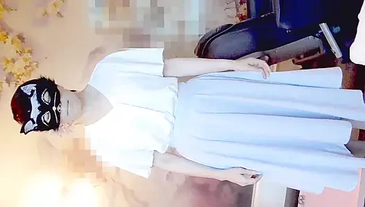 Mayu No60, Maske, Anzügliche Umgänge, Weißäugiger Orgasmus, Anal Lecken, Deepthroat, Spritzen,
