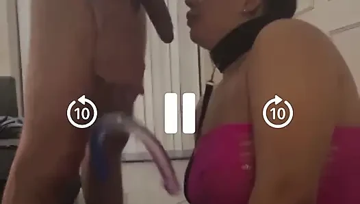 Nyepong kontol sambil dientot di muka