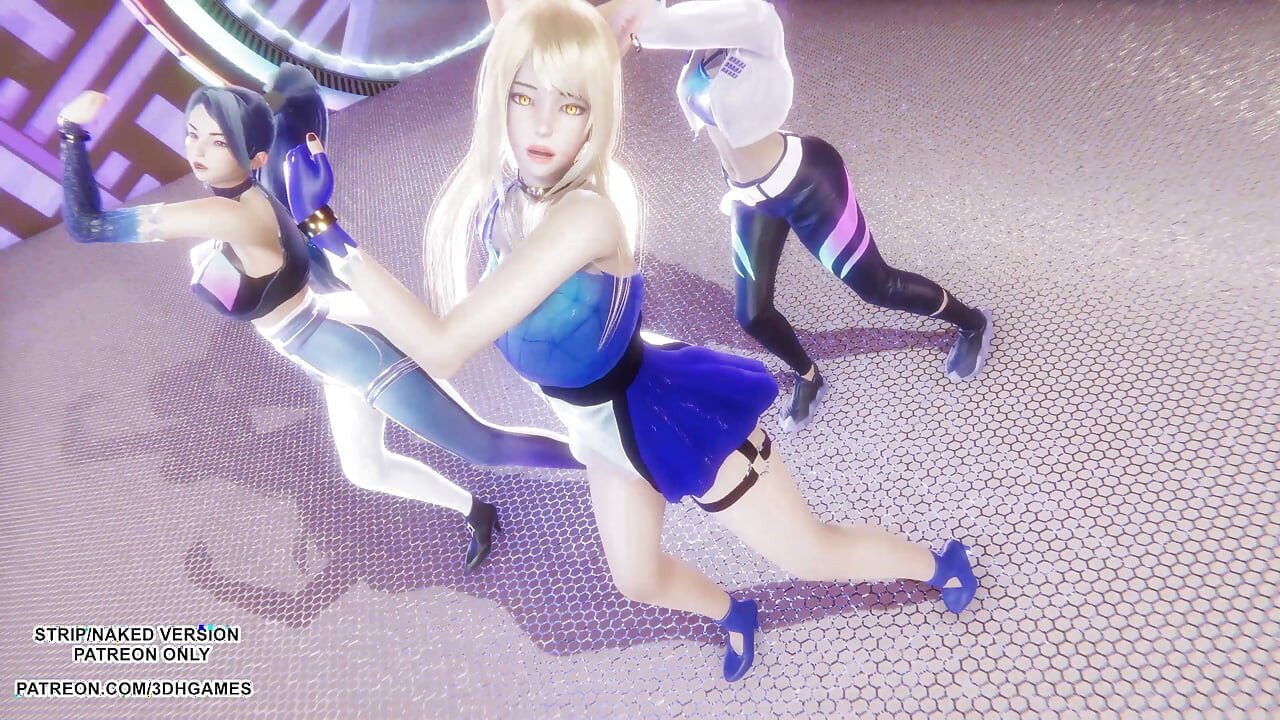 MMD KPopデーモンハンターズ - HUNTRX - ゴールデンアーリ アカリ カイサ セクシーK-POP ダンス リーグ・オブ・レジェンド 変態 4K 60FPS