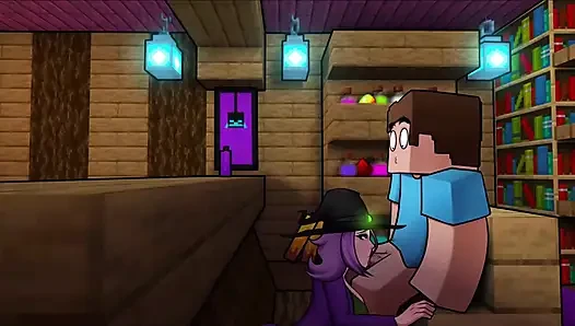 Minecraft parody hornycraft karakter galeri permainan penuh penyihir