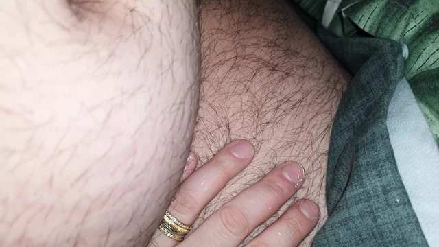 Step mom almost caught cheating husband by handjob step son dick