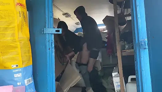 A Warehouse Worker Fucked the Manager Hard Right There on the Boxes and Put Her in Her Place