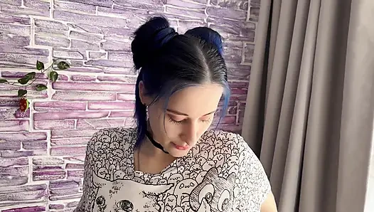 Stepdad, Your Big Dick Is Tearing My Virgin Pussy Apart in Panties! Cum Twice