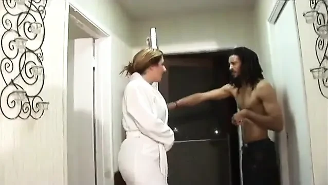 Black dude loves to bend over this thick white slut and fuck her wet cunt