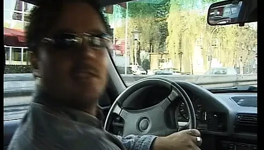 Acrobatic German blonde gets picked up and fucked hard