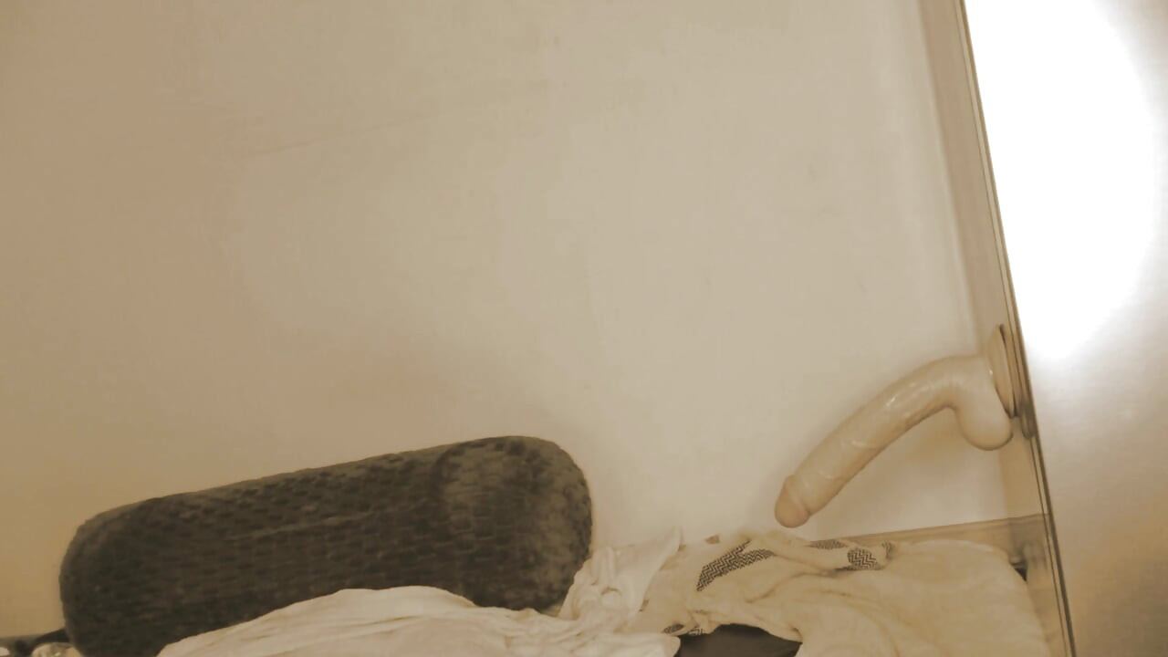 masked solo webcam masturbation and dildo ass fuck