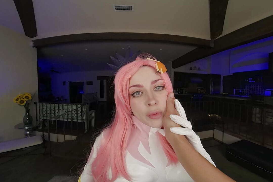 VRCosplayX Jewelz Blu As Lacus Clyne Of Mobile Suit Gundam Seed Is So Thirsty Of You