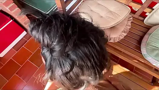 big ass stepdaughter is fuck while my wife is away. I cum in her mouth.  Latina