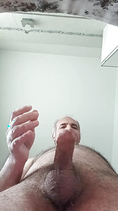 Tutorial for a Pleasant Penis Massage with a Flow of Sperm on the Smartphone Screen