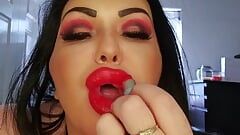 Fat slut homewrecker MiaMilf BBW British Big tit Chav secret video call teases + plays