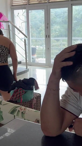 Captivating moment from "I'M UNFAITHFUL TO MY BASTARD HUSBAND WITH MY STEPSON"