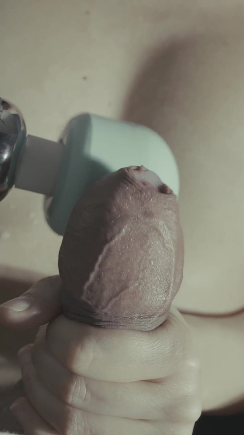 First I Use My Vibrator to Make Him Cum Slowly, Then, with His Cum All Over Me, I Use It to Give Myself a Great Orgasm