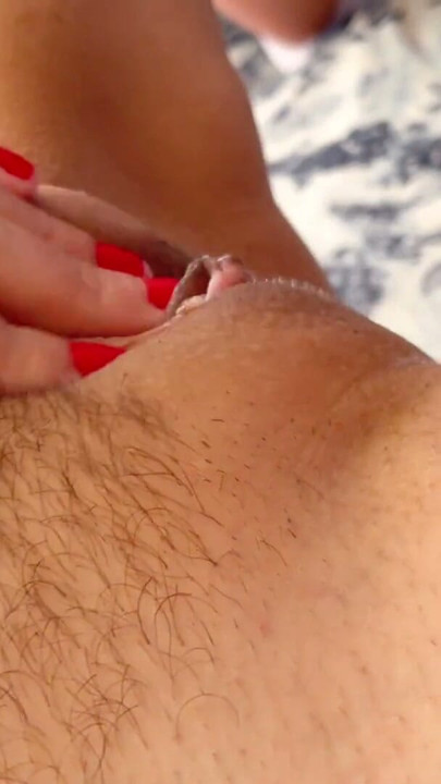 I'm caressing my wet pussy in close-up. Real Female Orgasm. | Clip 2
