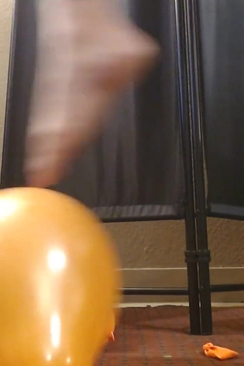 Toenail Popping Bunch of Orange Balloons