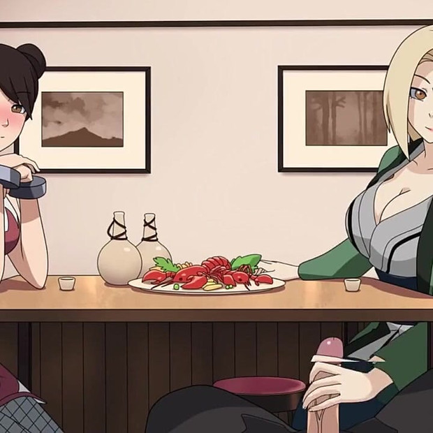 Naruto - Kunoichi Trainer - Část 19 - Tsunade honění pod stolem od Loveskysanx