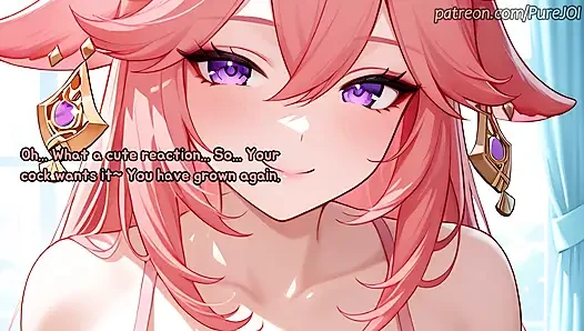 Pass 5 interviews with Genshin Impact girls to get a job (Sex JOI)