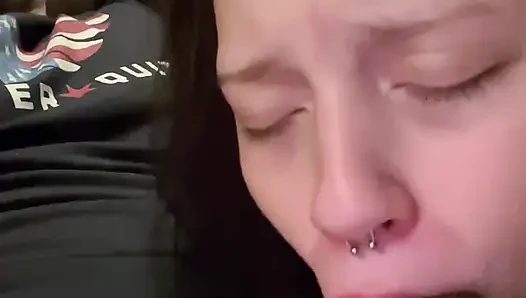 18 Year Old Sucks Her First Cock!!