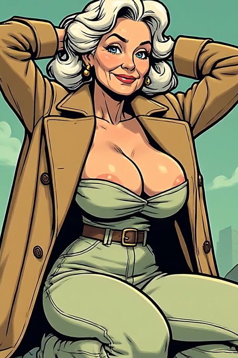 Granny and Mature Cleavage and Tits Art