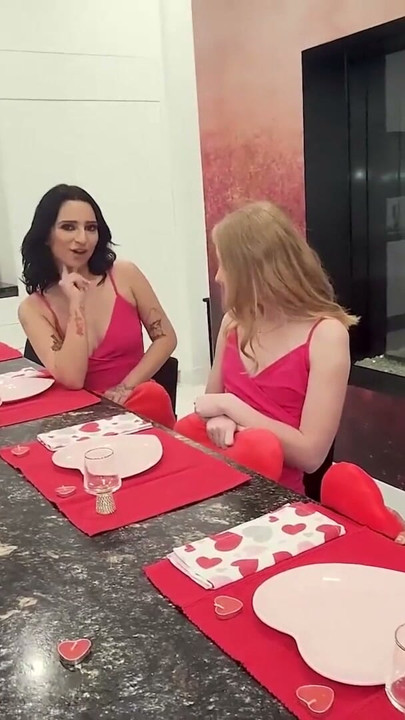 Horny Girls Kallie Taylor, Kimora Quin & Kiana Kumani Share One Fat Cock For Valentine's Day - BFFS | Clip 1