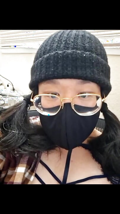 Asian Sissy in Sisters Lingerie