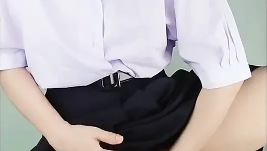 A Thai high school student with his large dildo. RealThaiSolo