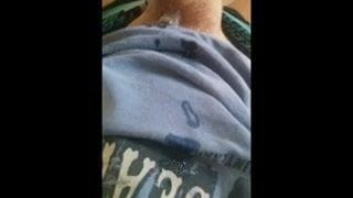 POV wank and come on t-shirt