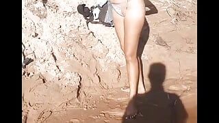 Walk with Sister-in-law in the River - She Undresses for Me Part 2