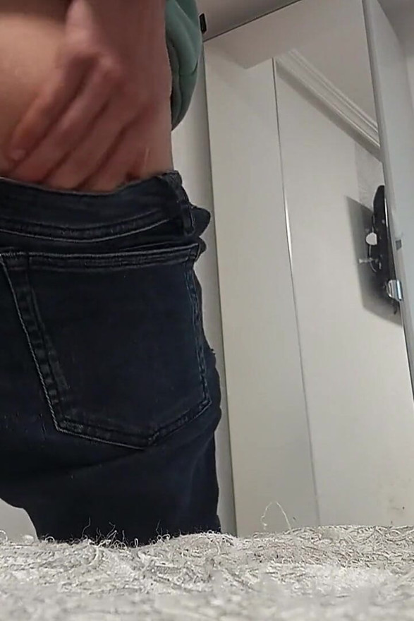 The Dude Shows You His Tight Piece of Cock Inside His Jeans