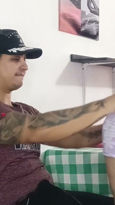 Sexy chubby girl with a nice ass and beautiful face gets fucked by a doorman | Clip 1