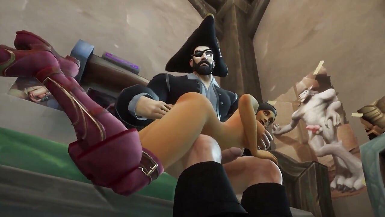 Pirate Captain Is Disciplining His First Mate - Warcraft Hentai Parody