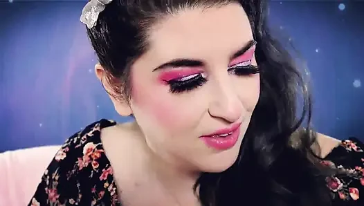 Rosa lippenstift an Plexiglass Asmr