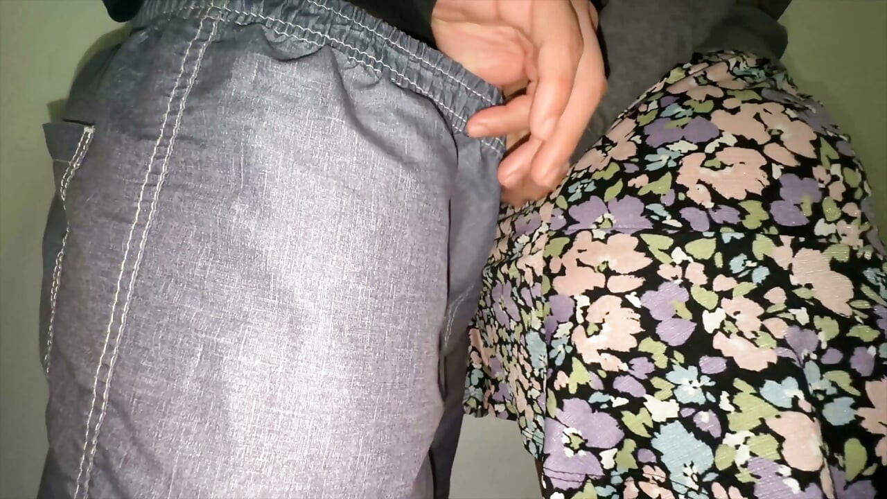 She Grabs the Penis of a Stranger with a Huge Erection.