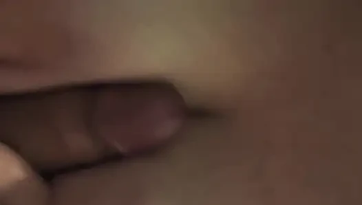 Bbw Wife gives small fat dick a oiled titjoob with cum shot