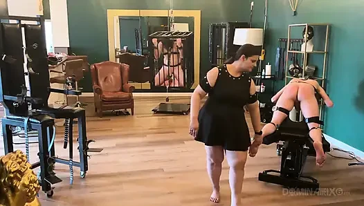 Piss Drenched Bound Slaves in Dominatrix Dungeon