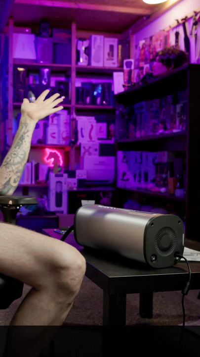 Jaw-dropping moment from "VacuGlide milking machine by AutoBlow"