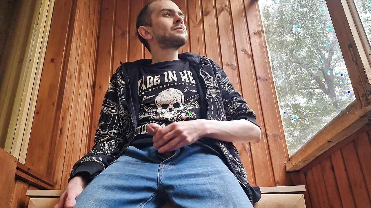 Man solo masturbation public outdoor amateur Russian