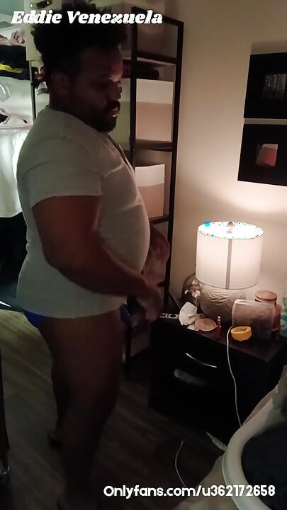 Thick Black Daddy Does the Laundry in Undies!