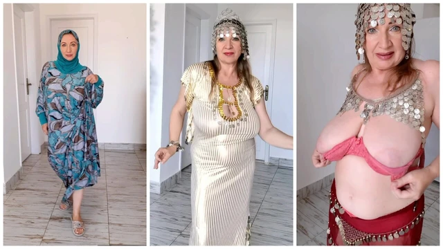 Oriental Allure: стрип-танец грудастой бабушки MariaOld, экстраваганза