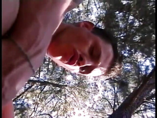 Sexy blonde tranny gives head then gets fucked in the park