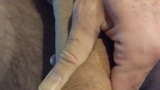 Dripping precum after fast morning stroke