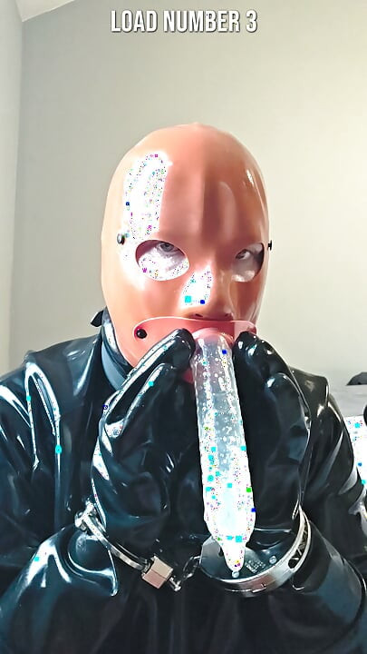 Dressing In Rubber To Swallow 6 Laods of Cum