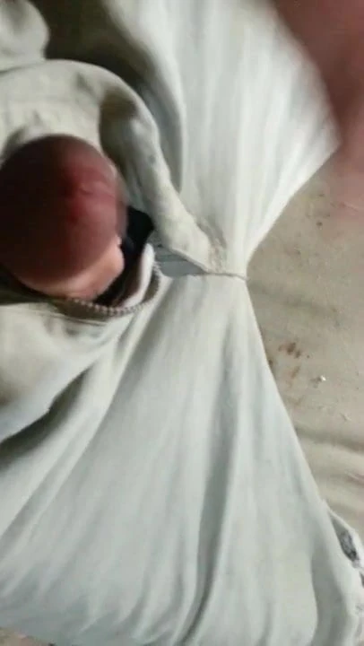 Jerking in chino pants