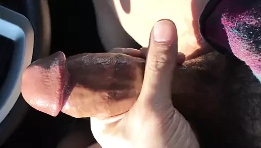 Jerking off in the car