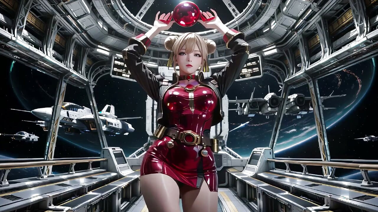 Armură Roșie Starship: Privirea Privată a Blondei Comandante!