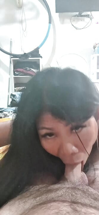 Asian Thai Milf blowjob and cum swallow