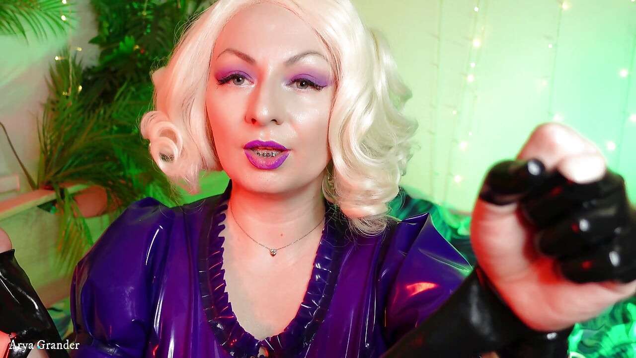 Ripped latex rubber gloves video