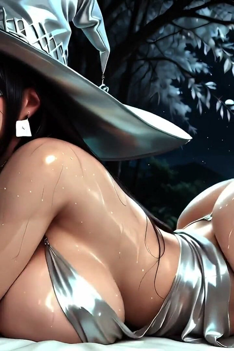 Members Only - Blindfolded Ice Witch with Huge Tits Gets Fucked Hard in a Moonlit Forest