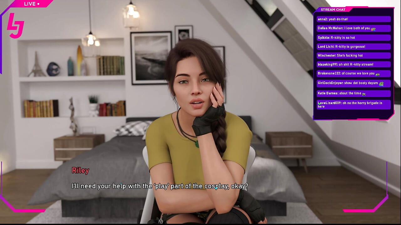 Шаги De Bauchery 31 Райли играла с членом Элайджи в прямом эфире