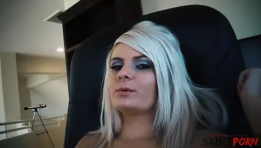 Tosh Locks Fucks the Cum Out of His Cock and He Cums on Her Tongue Piercing